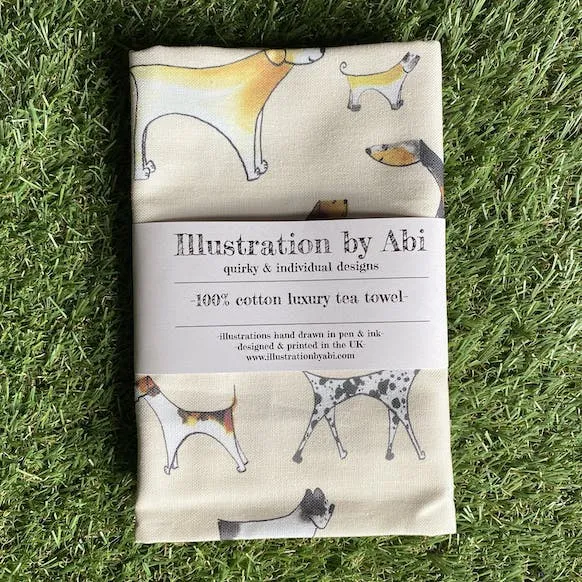 Torchon crème - Dogs design