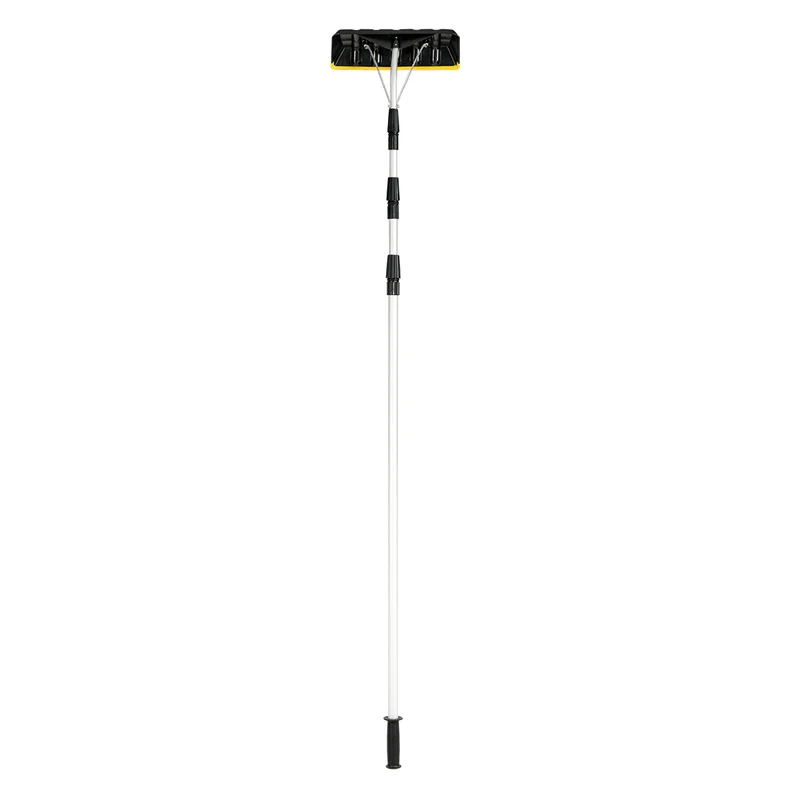 Râteau à neige télescopique 2 à 6,3 m pour nettoyer efficacement toit et jardin en aluminium argent noir 20_0013374