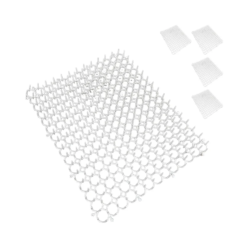Kit de grilles anti-chats 3 x 30 x 40 cm installation facile pour protéger parterres et véhicules en plastique blanc 13_0017728