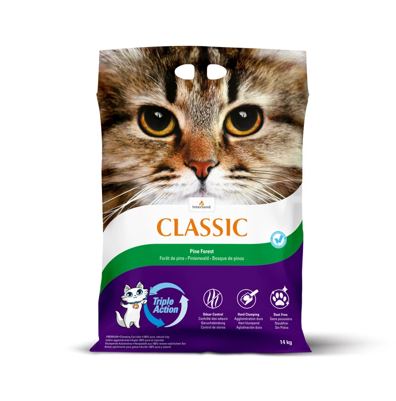 Intersand Classic - Forêt de Pin - Litière Agglomérante pour Chats