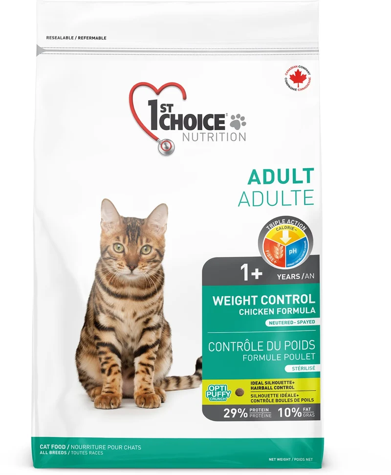 1st Choice - Chat Contrôle du Poids Poulet - Nourriture Sèche pour Chats