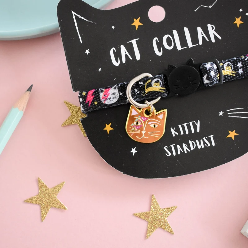 Collier chat anti-étranglement design Kitty Stardust