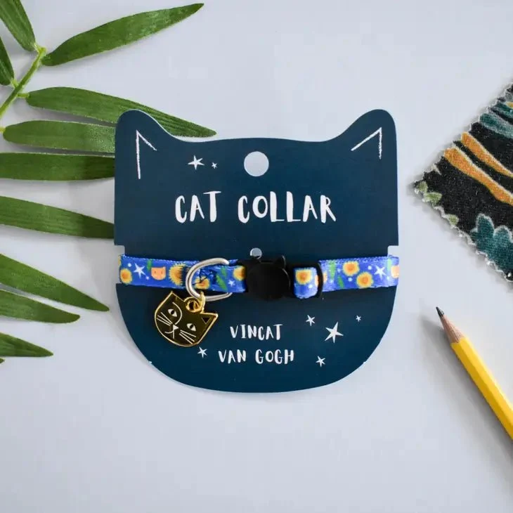 Collier chat anti-étranglement design Vincat Van Gogh