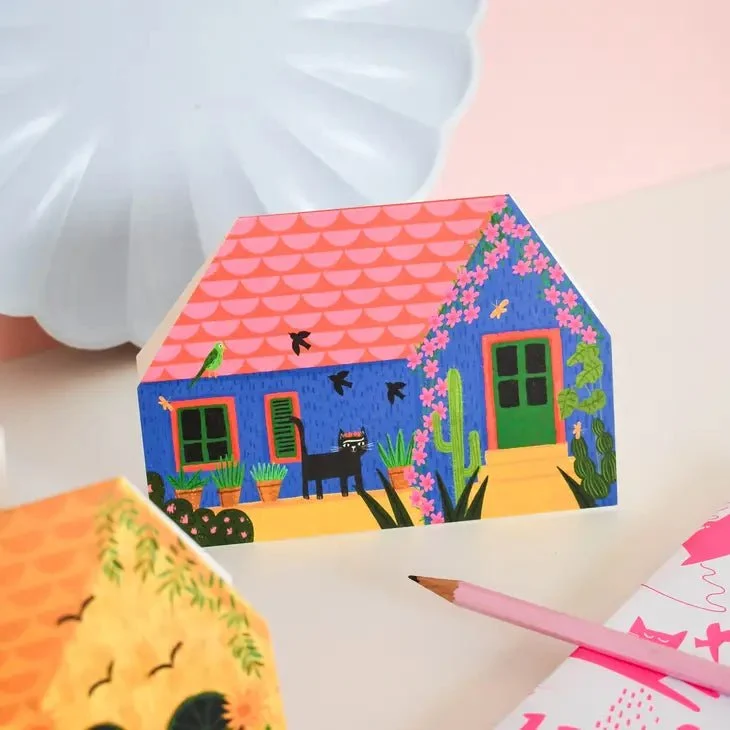 Carte postale découpée Maison bleue de Frida Catlo