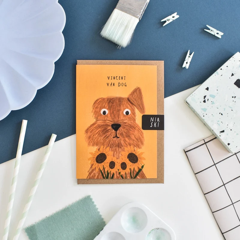 Carte postale d'artiste Chien Vincent Van Dog