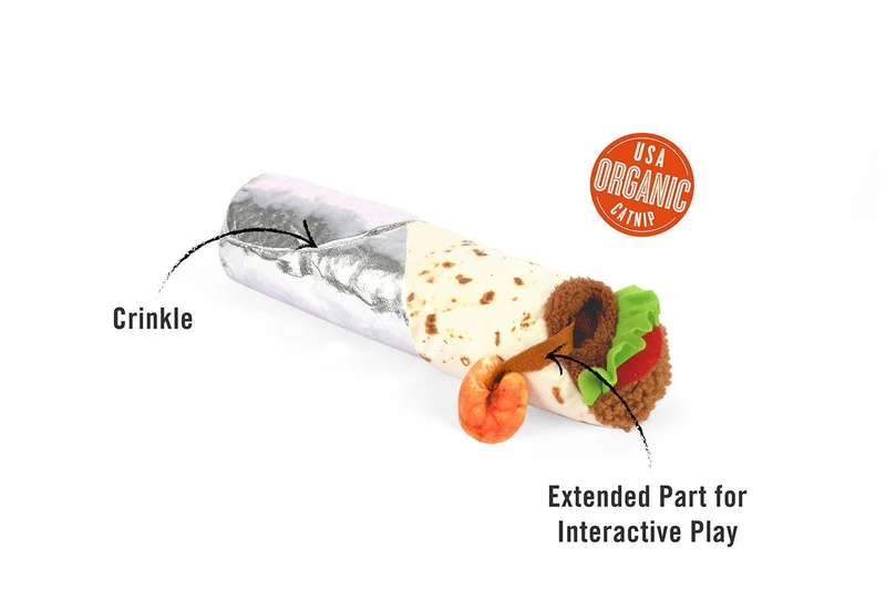 Maxi jouet pour chat - Kicker - Burrito aux crevettes