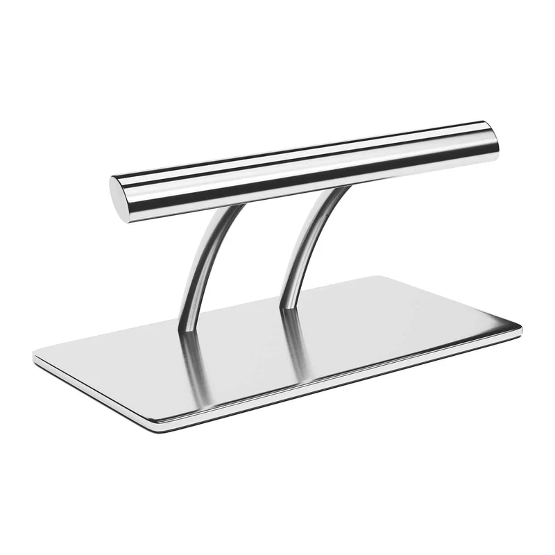 Repose-pieds de coiffure inox 35 cm tube ovale design intemporel et confort 14_0007826