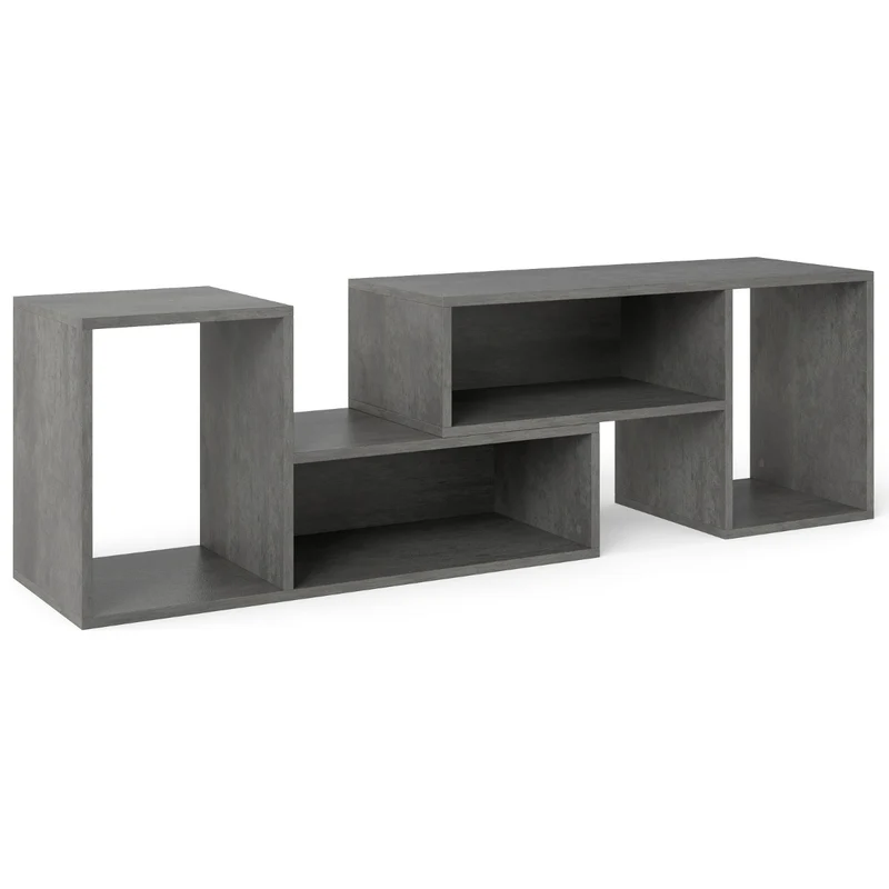 Meuble tv console 2 pièces modulables 80 x 30 x 40 cm rangement spacieux design moderne en bois d'ingénierie gris 20_0012798