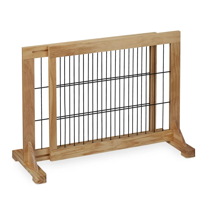 Barrière de sécurité extensible ajustable pour enfants et animaux 75 x 85 cm en PVC blanc 13_0011110