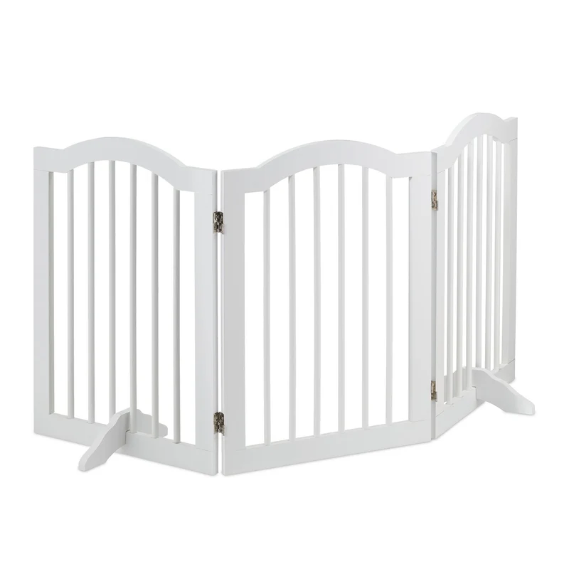 Barrière de sécurité pliable 70 x 3 x 60 cm protection animaux domestiques conseil sécurité en métal gris 13_0011299