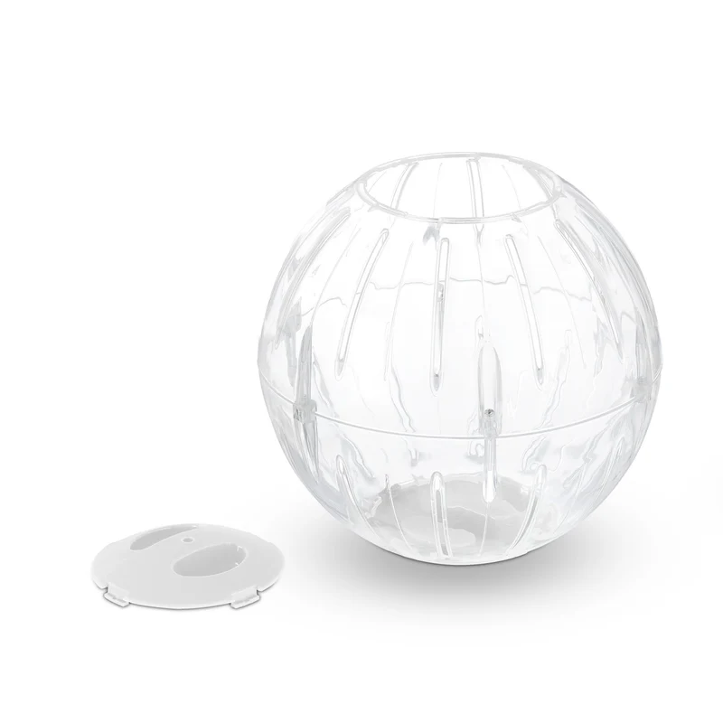 Boule d exercice transparente pour petits rongeurs 30 x 20 cm avec couvercle pratique sécurisée en plastique blanc 13_0012593