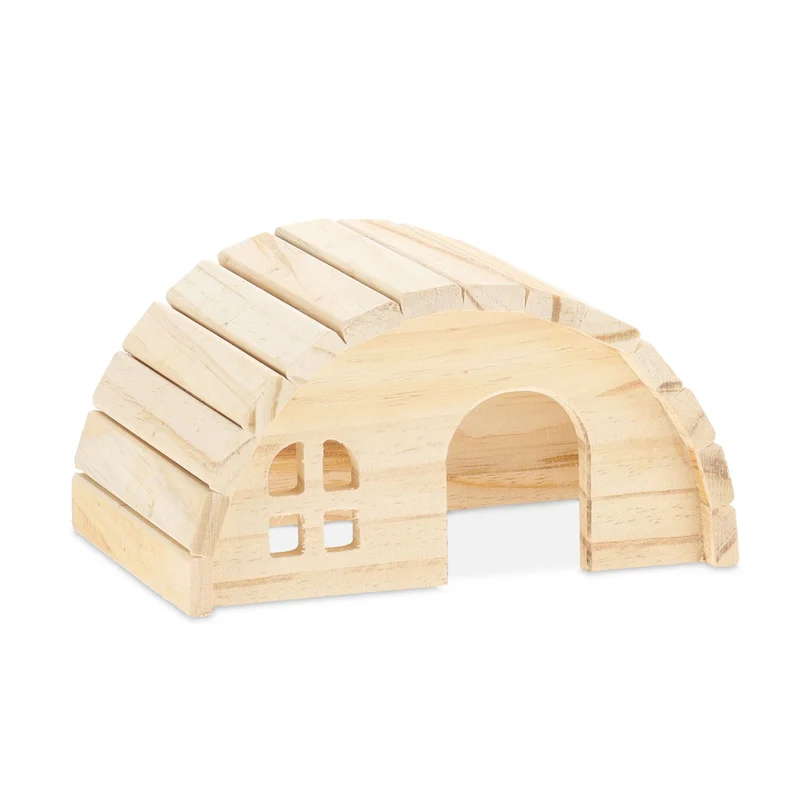 Maison pour hamster en bois 20 x 15 x 15 cm à escalader design naturel en bois de pin 13_0011244