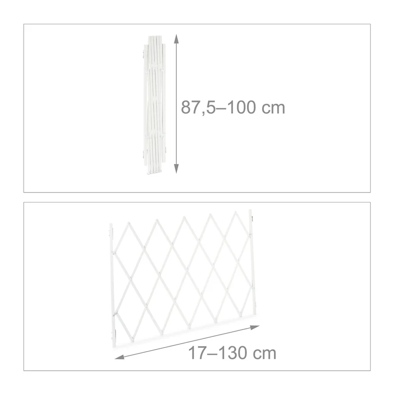 Barrière de sécurité extensible réglable pour escaliers et portes 75 x 84 cm en bambou naturel 13_0013057