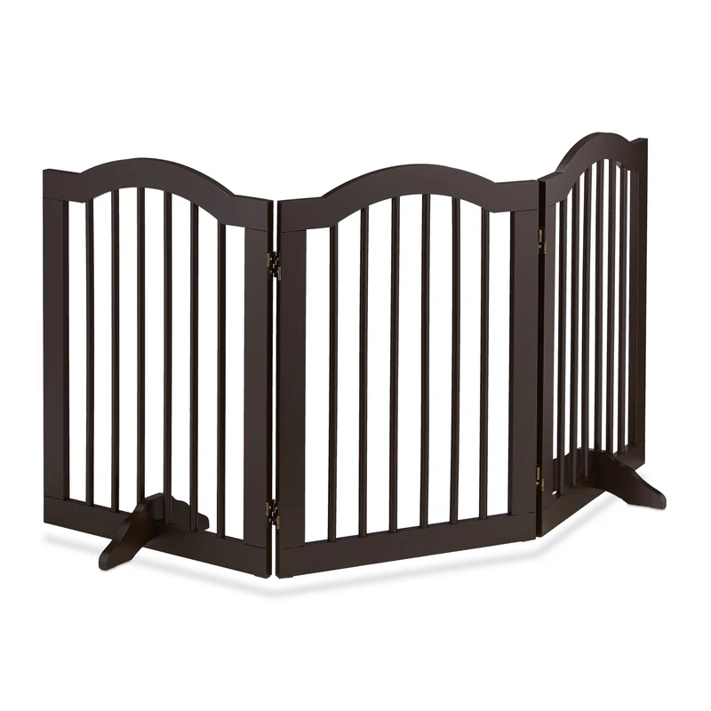 Barrière de sécurité pliable pour chiens intérieur 70 x 80 cm protection optimale escalier cheminée en métal gris 13_0011300