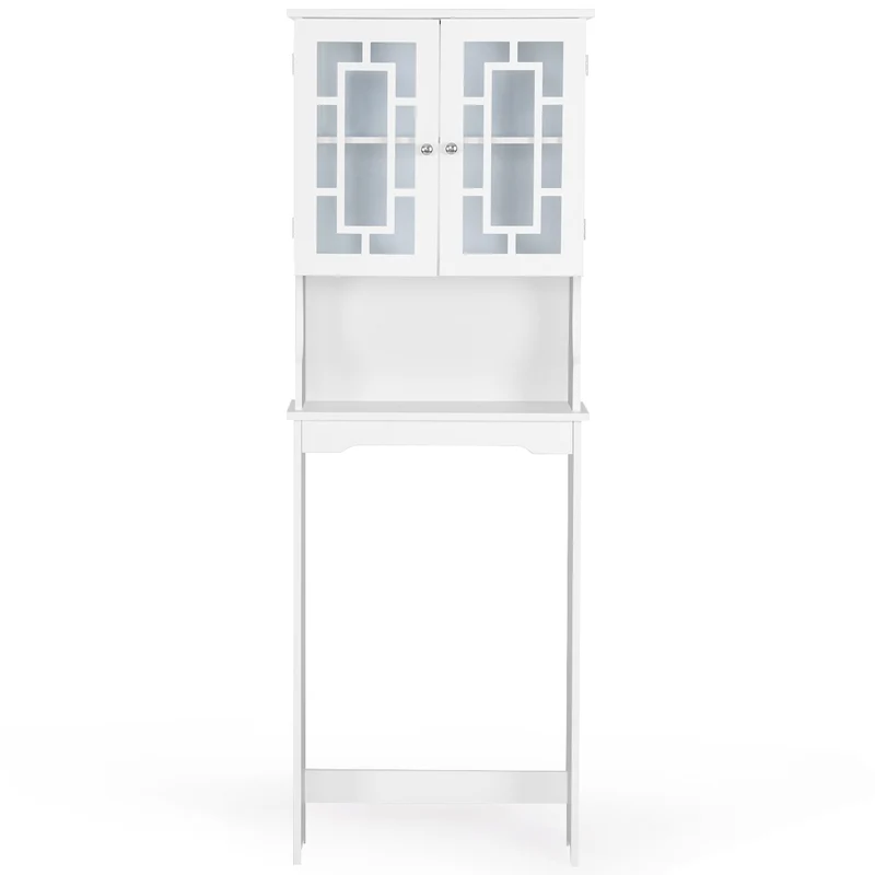 Meuble de salle de bain à 2 portes 60 x 20,5 x 170,5 cm grand espace de stockage design moderne en mdf blanc 20_0019342