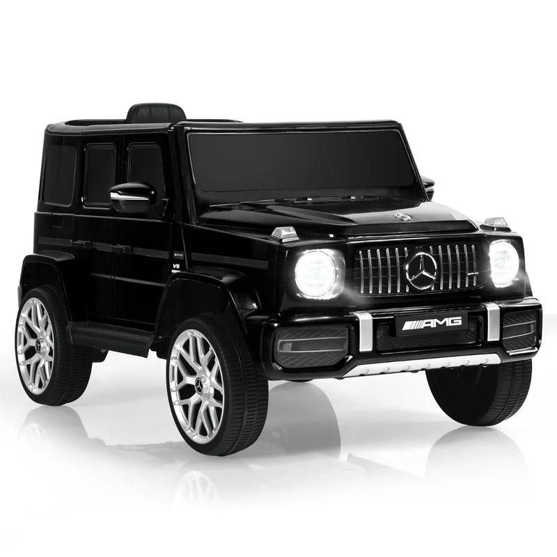 Voiture électrique pour enfants 105,5 x 62 x 54,5 cm télécommande et multimédia style moderne en métal noir 20_0020541