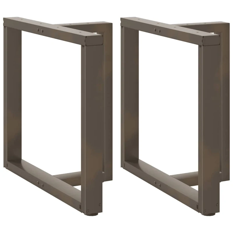 Lot de 2 pieds de table à manger en T ajustables pour structure robuste 70 x 35 x 73 cm en acier noir 02_0057326
