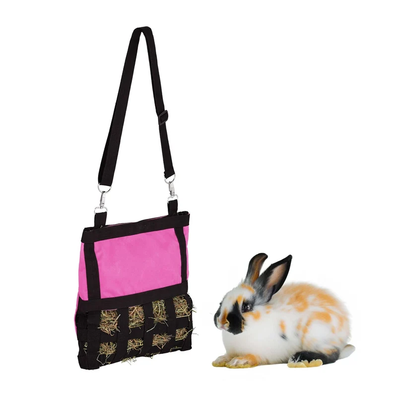 Sac à foin suspendu pratique pour petits animaux 30 x 30 x 1,5 cm en coton crème 13_0014035