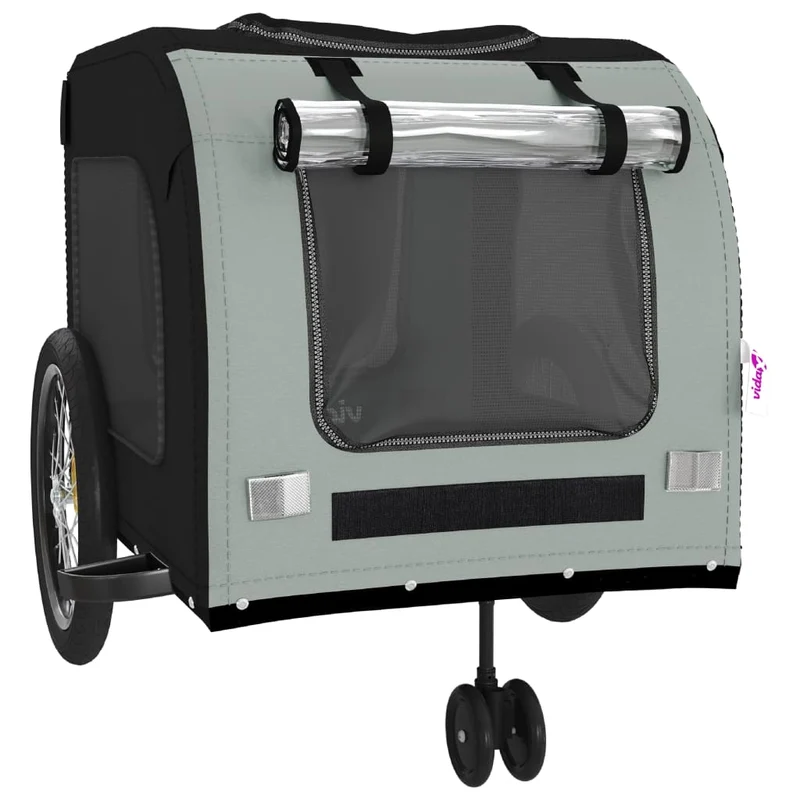 Remorque chariot transport de vélo pour animaux de compagnie noir 02_0044278