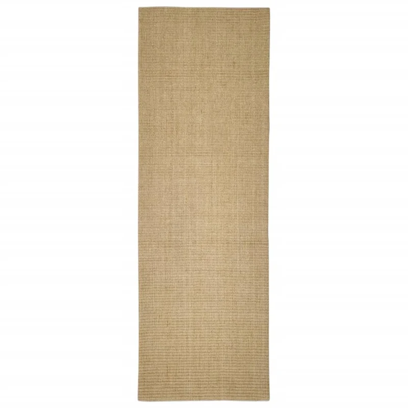 Tapis pour griffoir à griffer pour chat en sisal 66 x 200 cm Marron clair 02_0045543