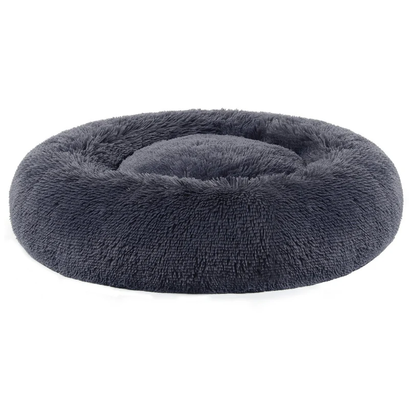 Panier pour chien lit pour chat doux 70 cm gris foncé 12_0001208