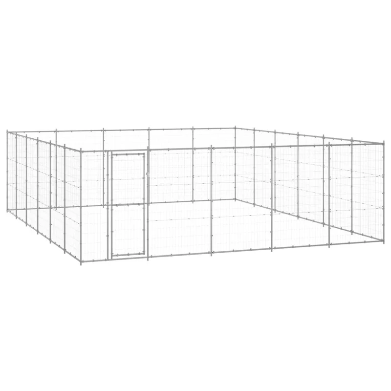 Chenil extérieur cage enclos parc animaux chien extérieur acier galvanisé 36,3 m² 02_0000421