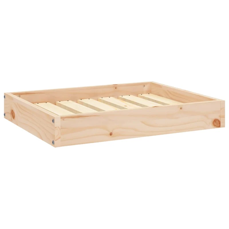 Lit pour chien panier canapé confortable 61,5 x 49 x 9 cm bois de pin solide marron 02_0042742