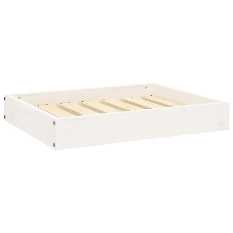 Lit pour chien panier canapé confortable 61,5 x 49 x 9 cm bois de pin solide blanc 02_0042743
