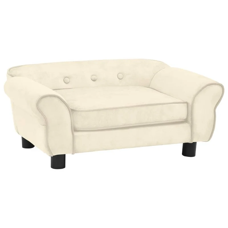 Canapé pour chien 72 cm peluche crème 02_0000137