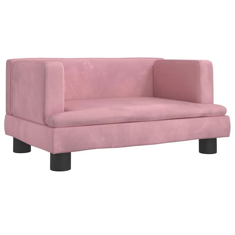 Lit pour chien panier canapé confortable 60 x 40 x 30 cm velours Rose 02_0042730