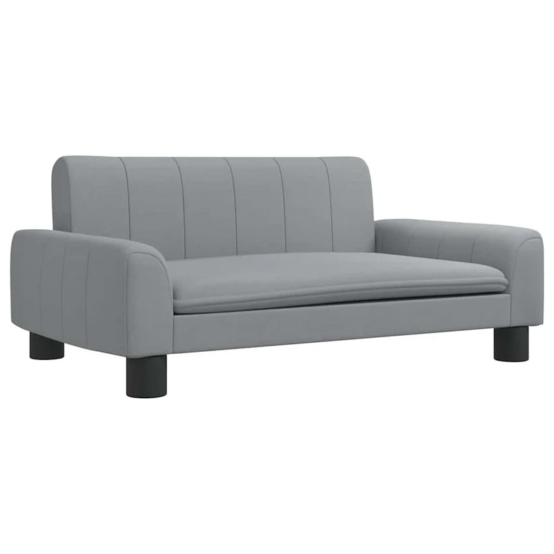 Lit pour chien panier canapé confortable clair 70 x 45 x 30 cm tissu gris 02_0043108