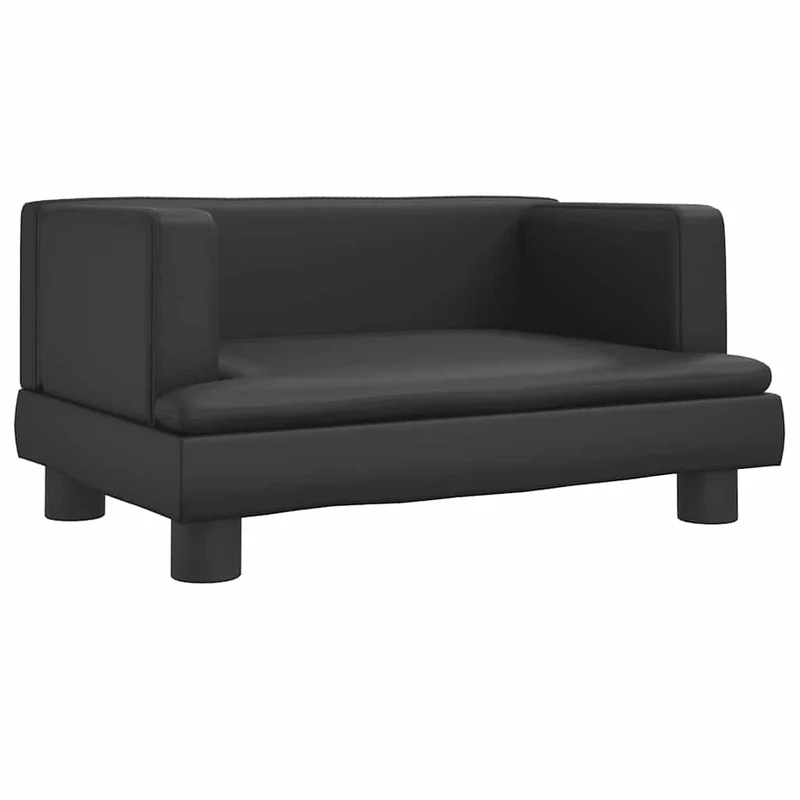 Lit pour chien panier canapé confortable 60 x 40 x 30 cm similicuir noir 02_0042722