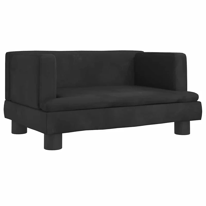 Lit pour chien panier canapé confortable 60 x 40 x 30 cm velours noir 02_0042729