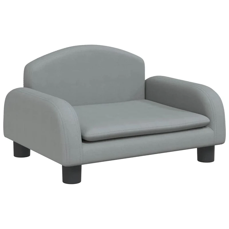 Lit pour chien panier canapé confortable clair 50 x 40 x 30 cm tissu gris 02_0043094