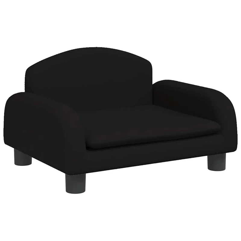 Lit pour chien panier canapé confortable 50 x 40 x 30 cm tissu noir 02_0042681