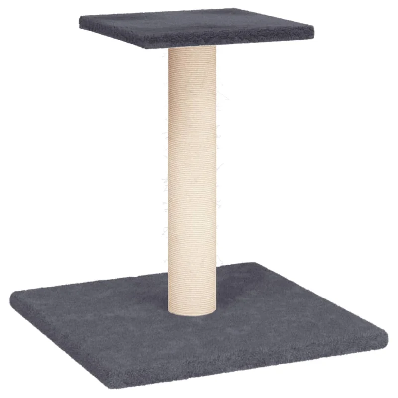Arbre à chat meuble tour grimper jouet grattage grattoir escalade plateforme avec plate-forme foncé 38 cm gris 02_0022729