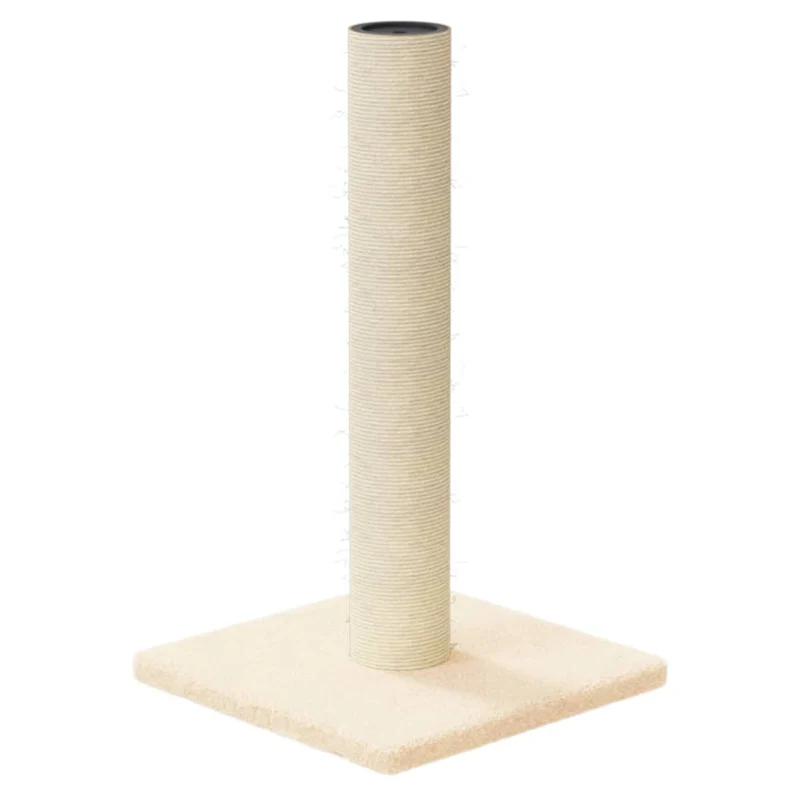 Arbre à chat meuble tour grimper jouet grattage grattoir escalade plateforme 22 x 22 x 45 cm crème 02_0022750