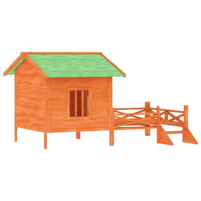 Chenil cage enclos pac animaux 159 x 120 x 88,5 cm bois de pin solide marron 02_0041719