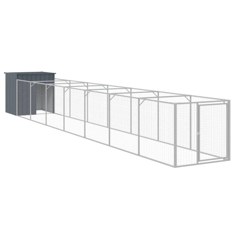 Niche pour chien avec cour 110 x 813 x 110 cm anthracite 02_0043467