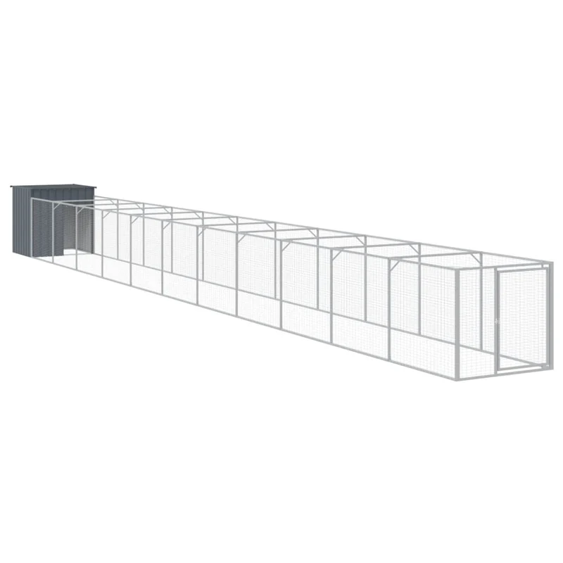Niche pour chien avec cour 110 x 1221 x 110 cm anthracite 02_0043463