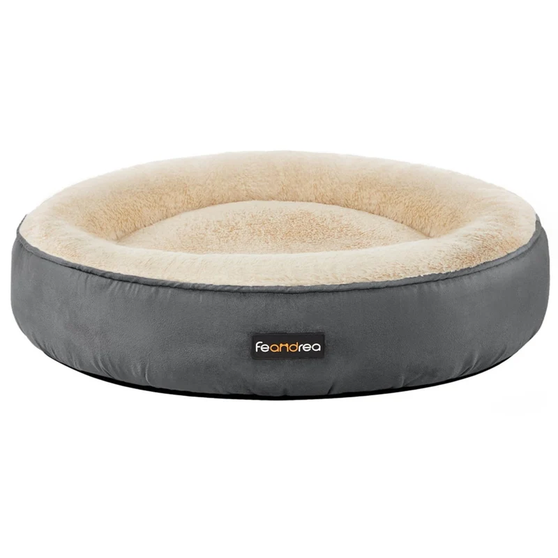 Panier pour chien rond lit chat donuts diamètre 70 cm gris foncé 12_0001212