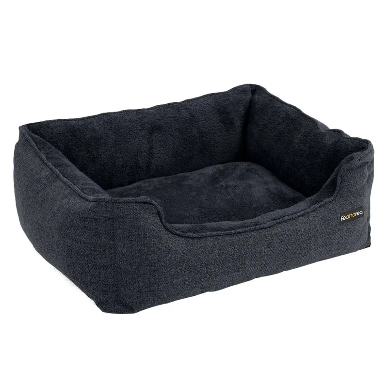 Panier pour chien housse amovible 70 x 55 x 21cm gris foncé 12_0001123