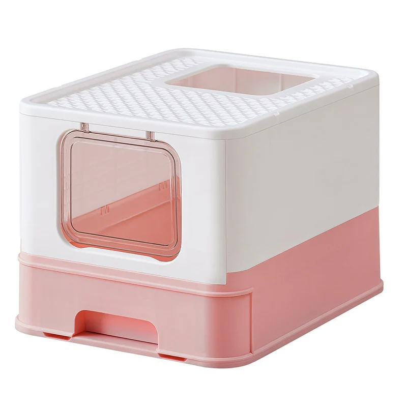 Bac à litière pour chat jusqu'à 15 kg pelle rose 12_0004058