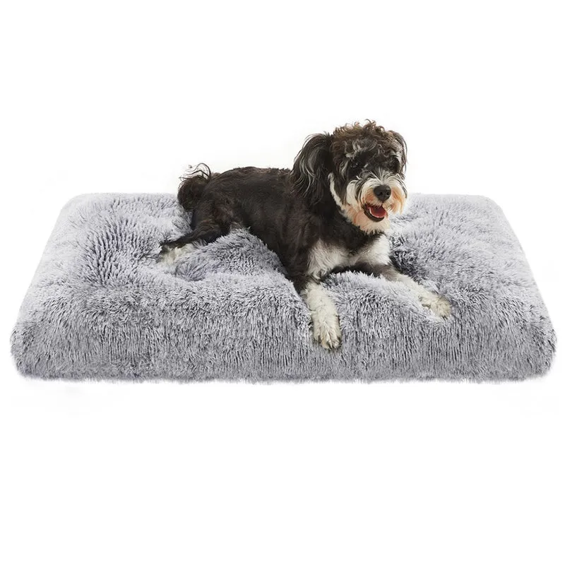 Panier pour chien canapé lit pour animaux rembourrage moelleux lavable en machine coussin pour chien 80 x 50 cm gris 12_0006798