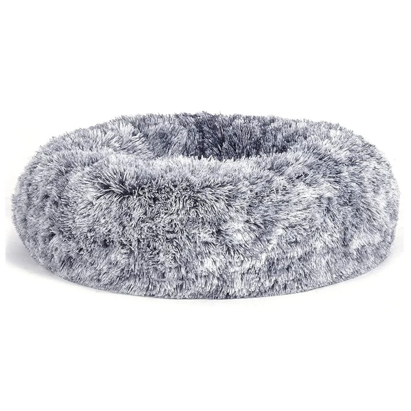 Panier pour chien lit pour chat tissu peluche 70 cm gris 12_0001216