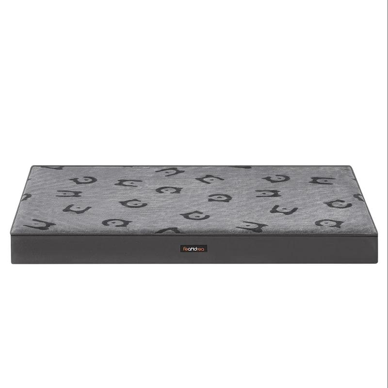 Panier pour chiens coussin pour animaux mousse alvéolée avec poignée déhoussable utilisable des 2 côtés hydrofuge taille M 105 x 73 x 10 cm gris 12_0006864