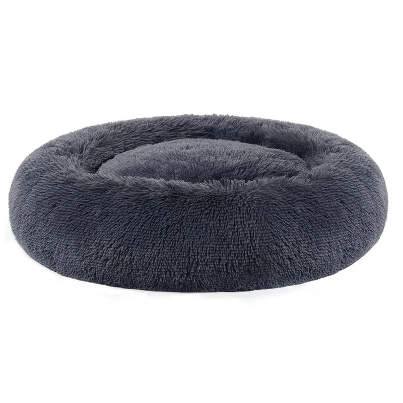Panier pour chien lit pour chat doux 80 cm gris foncé 12_0001207